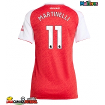Camisa de Futebol Arsenal Gabriel Martinelli #11 Equipamento Principal Mulheres 2025-26 Manga Curta